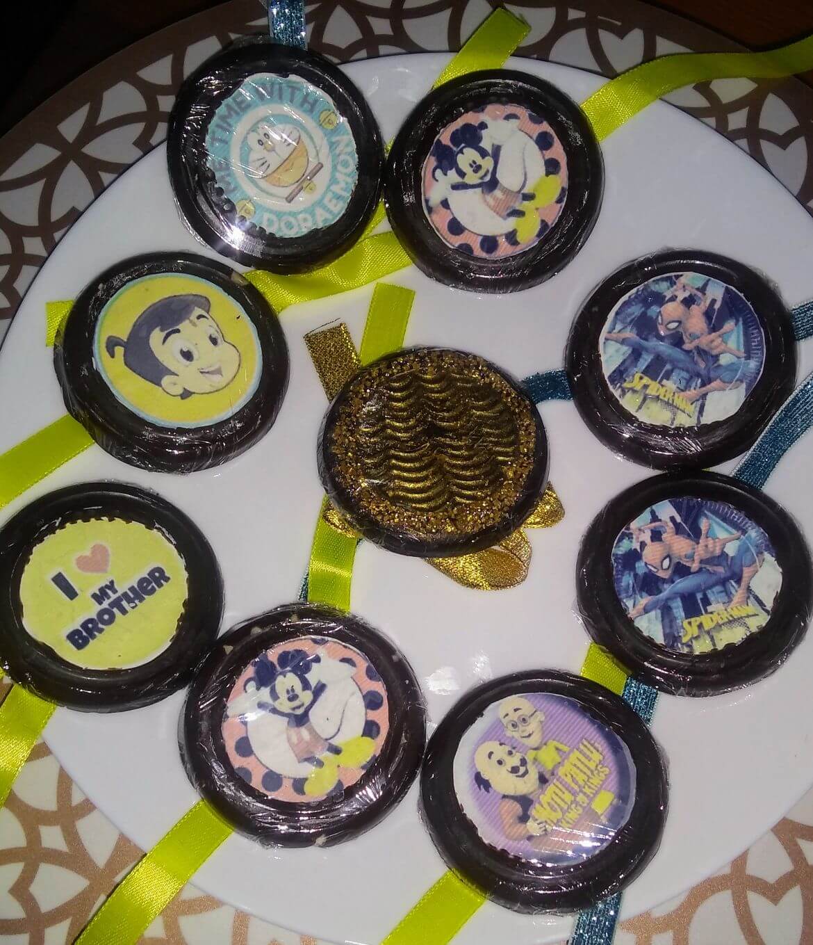 dryfruits cartoon Rakhi chocolate.