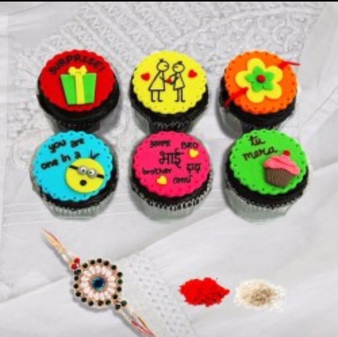 Rakhi special  chocolate cupcakes.