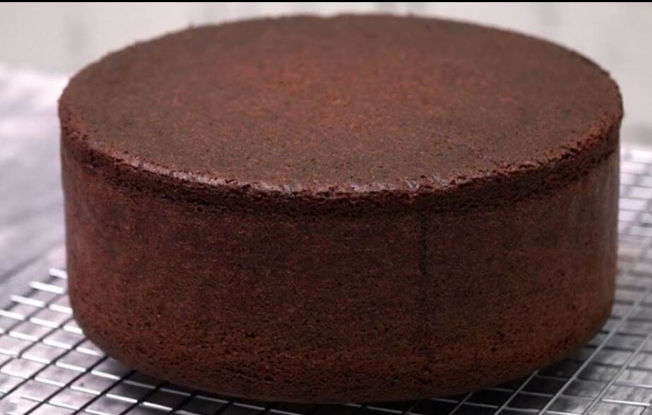 Eggless chocolate sponge cake.