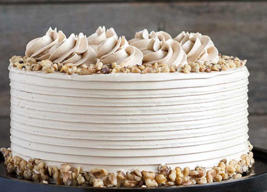 Eggless chocolate walnut cake