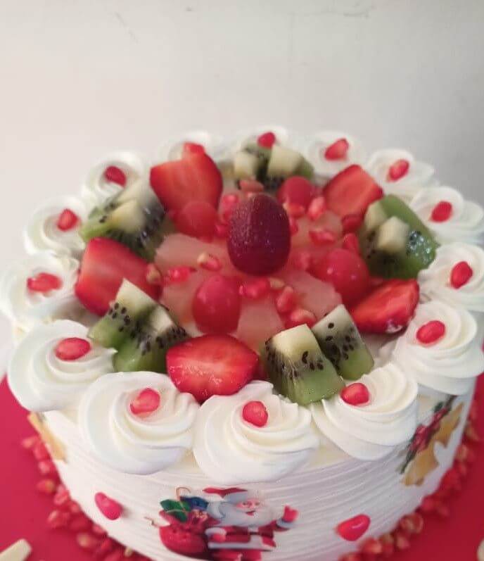Eggless fruits cake