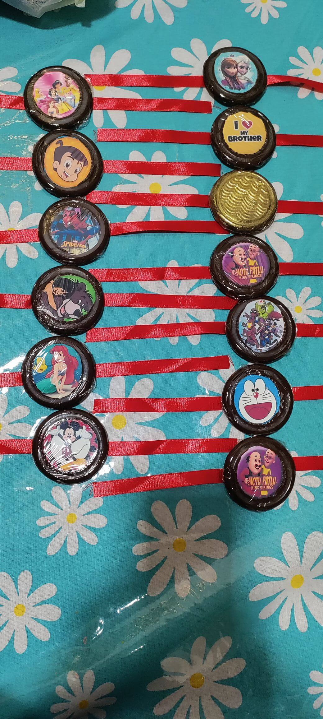 Dryfruits chocolate cartoon Rakhis
