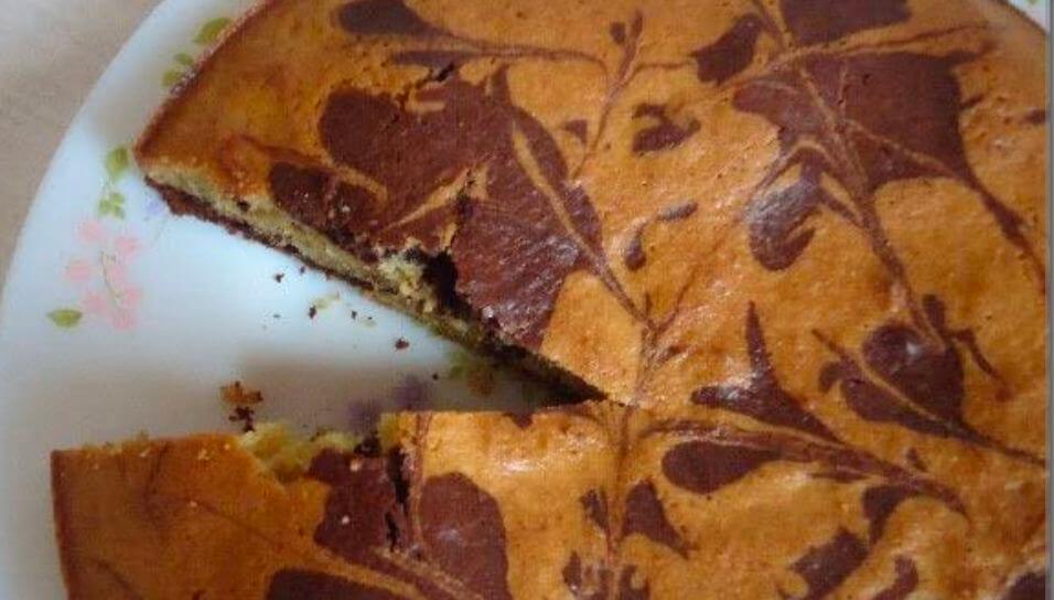 JAGGERY whole wheat banana cake (marble)