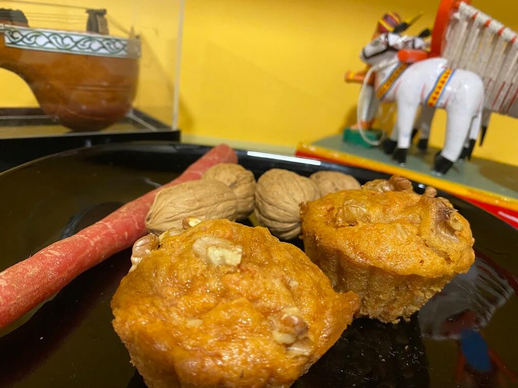 Carrot walnut cupcake