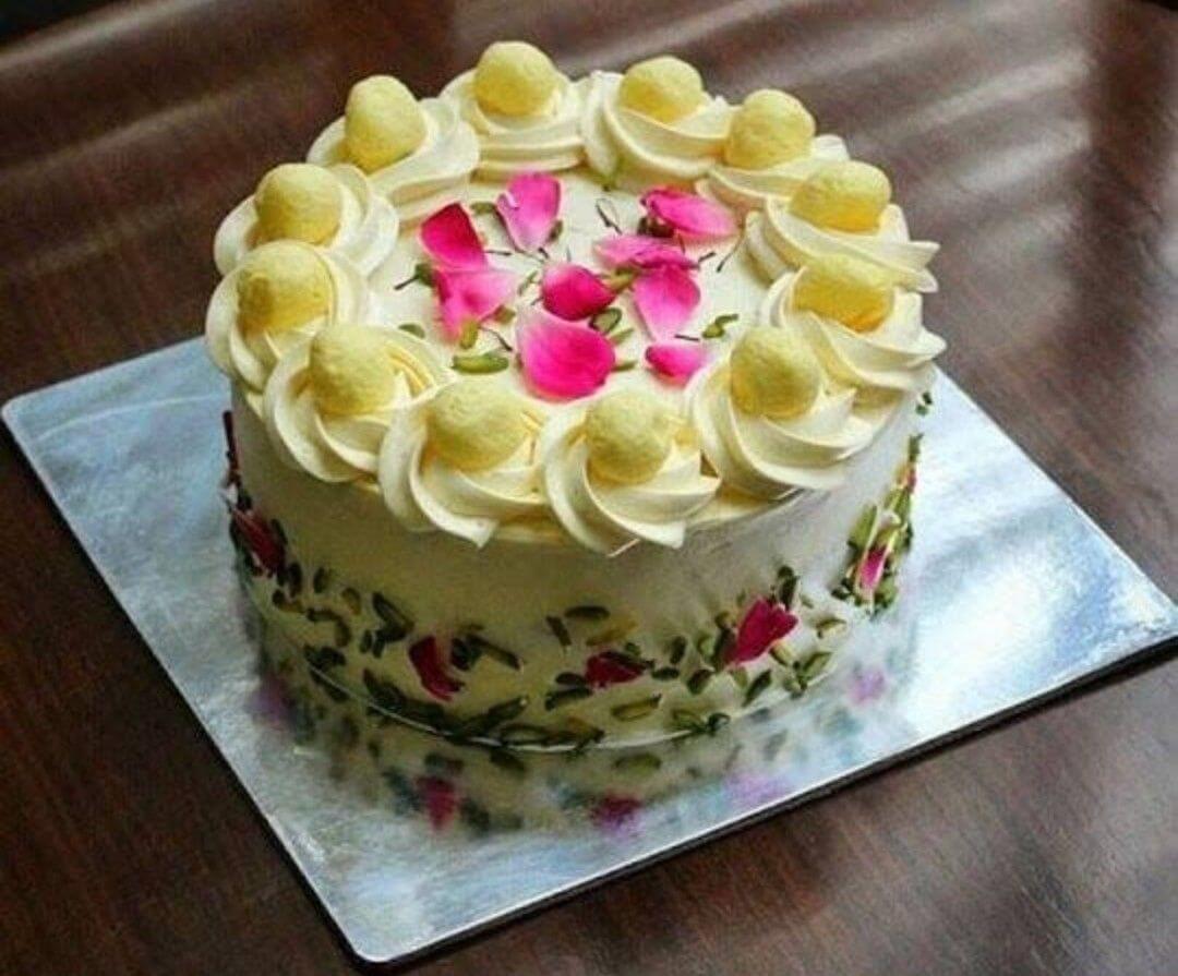 Eggless Rasmalai Cake