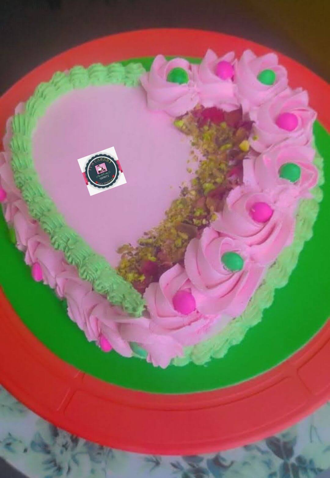 Rose Pistachio Flavour Cake