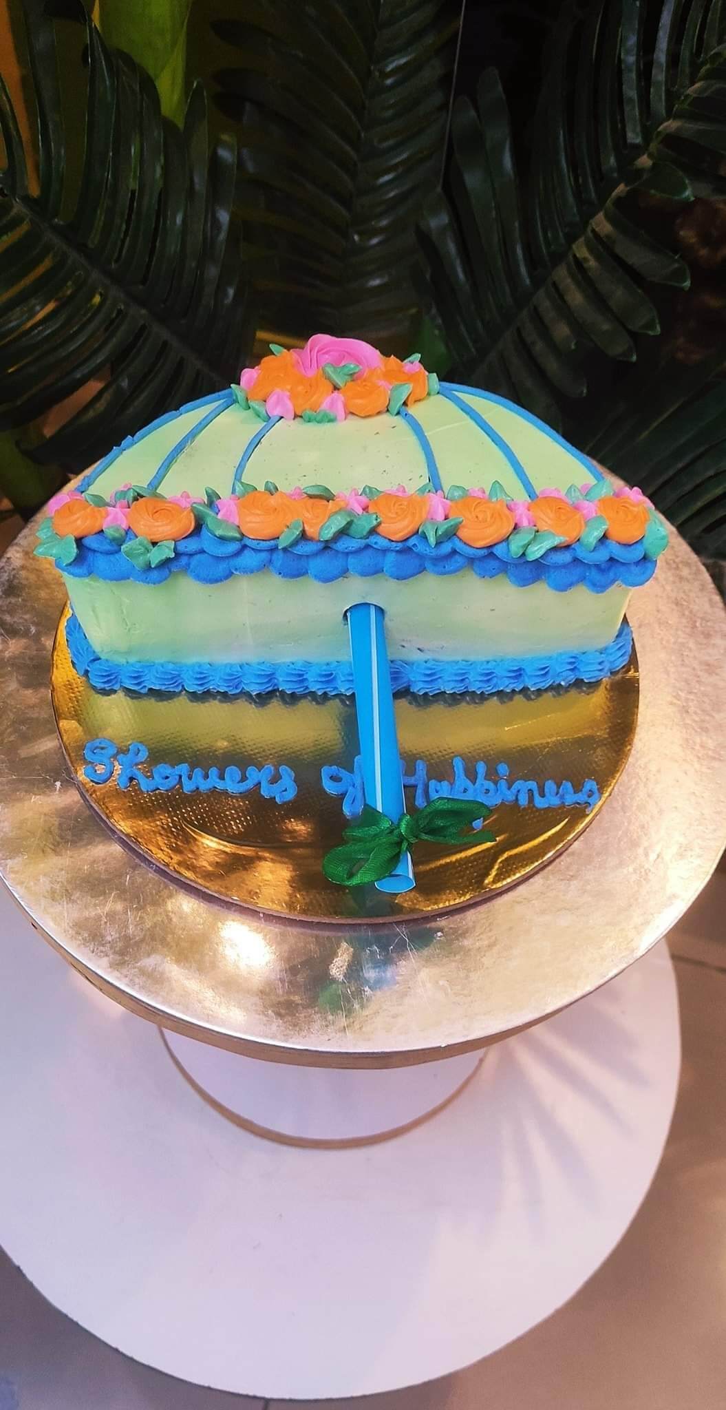 Pistachio Flavour Umbrella Cake