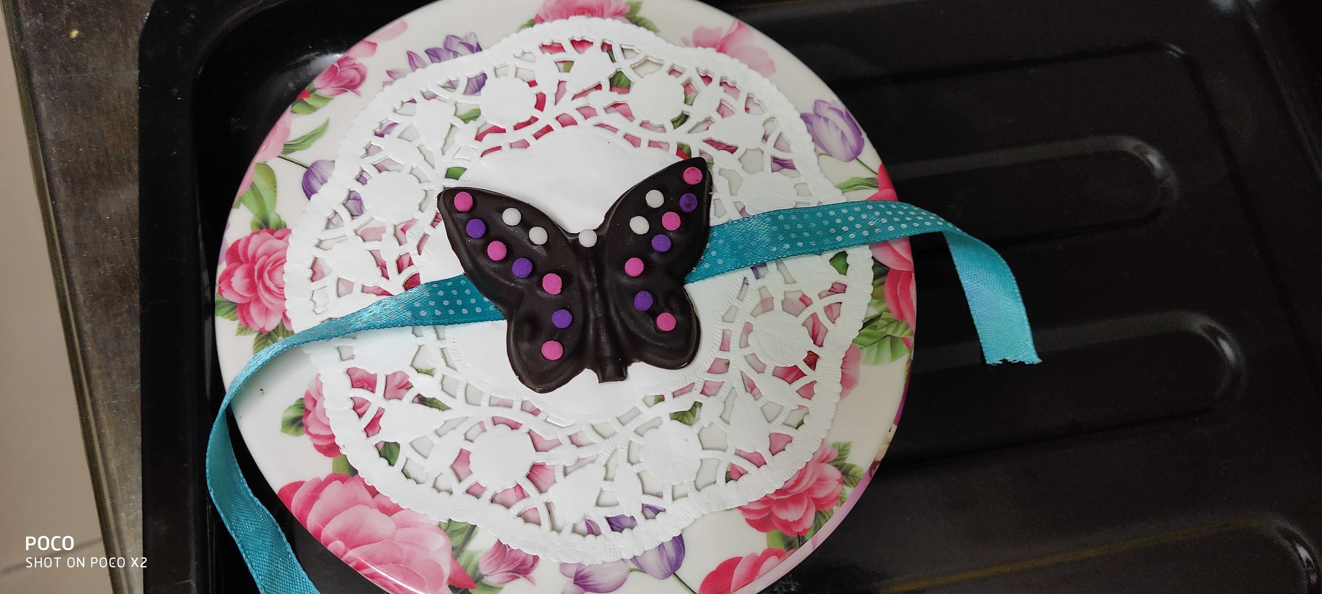 Butterfly Edible Dark Chocolate Rakhi