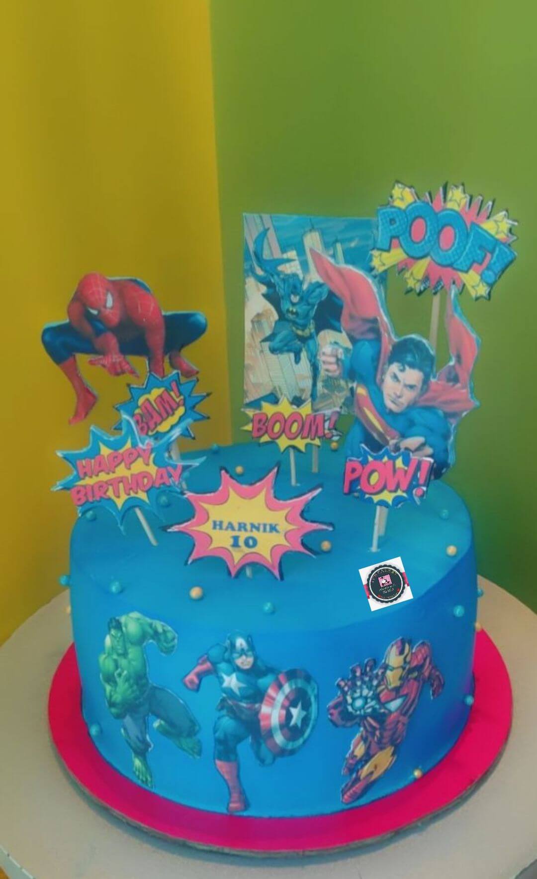 SUPER HERO THEME CAKE