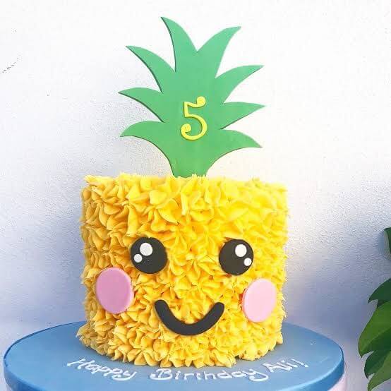 Cute Pineapple Theme Cake