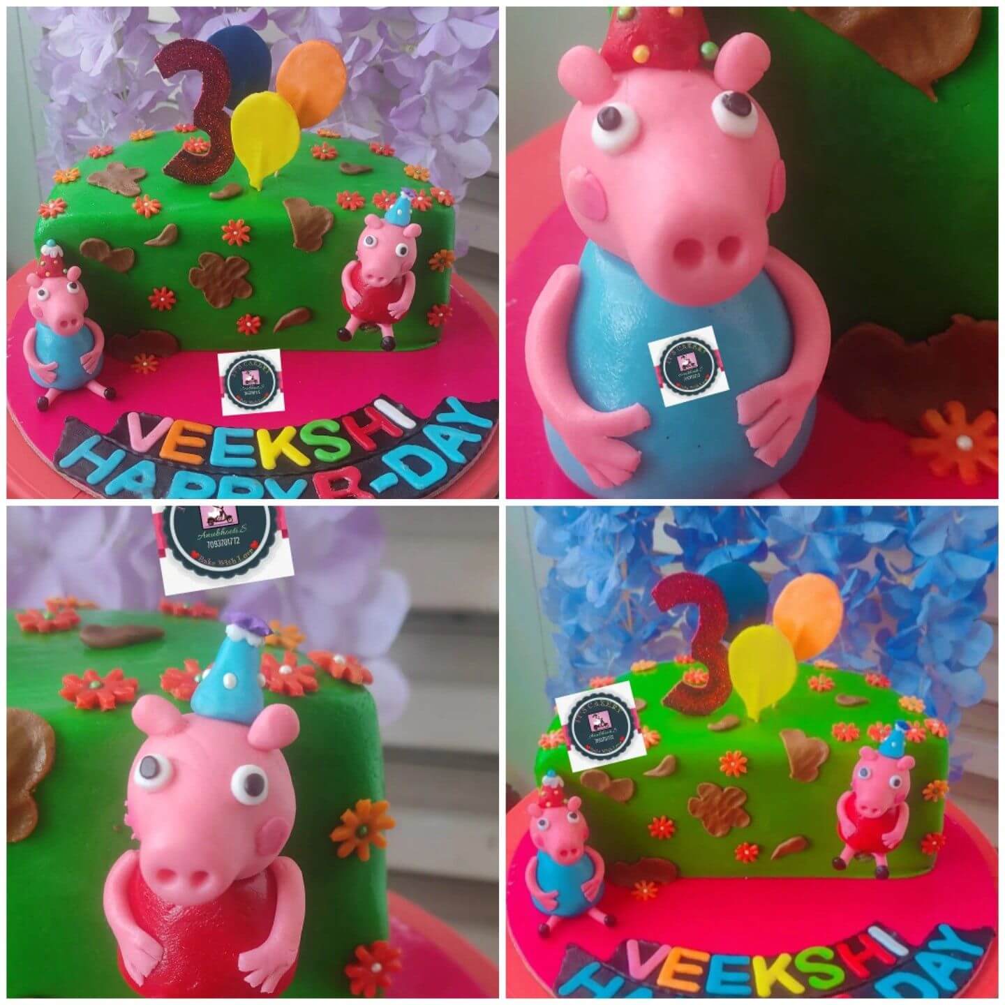 PEPPA PIG THEME CAKE
