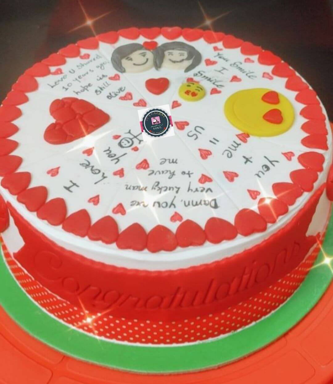Customised Message Theme Cake