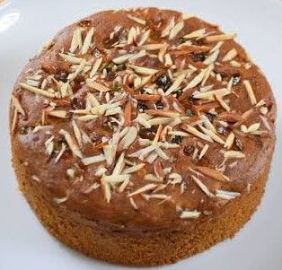 Eggless Whole Wheat Dryfruit Cake