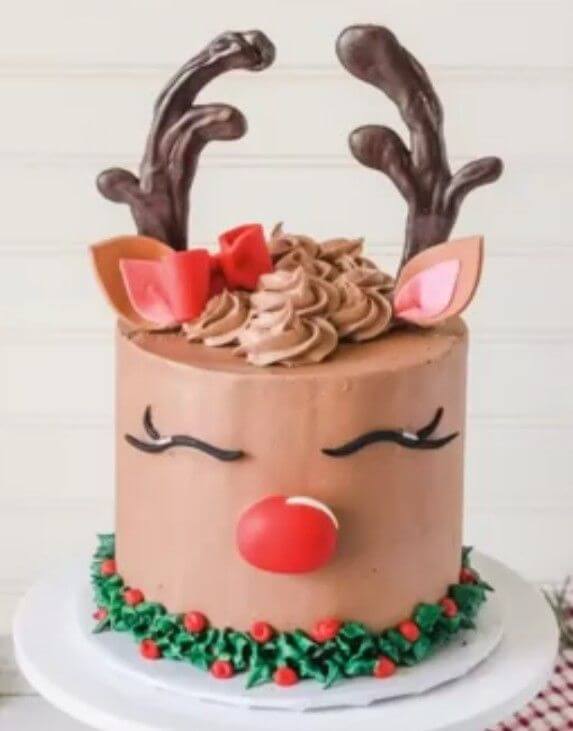 Chocolate Reindeer Cake ( egg/ eggless)