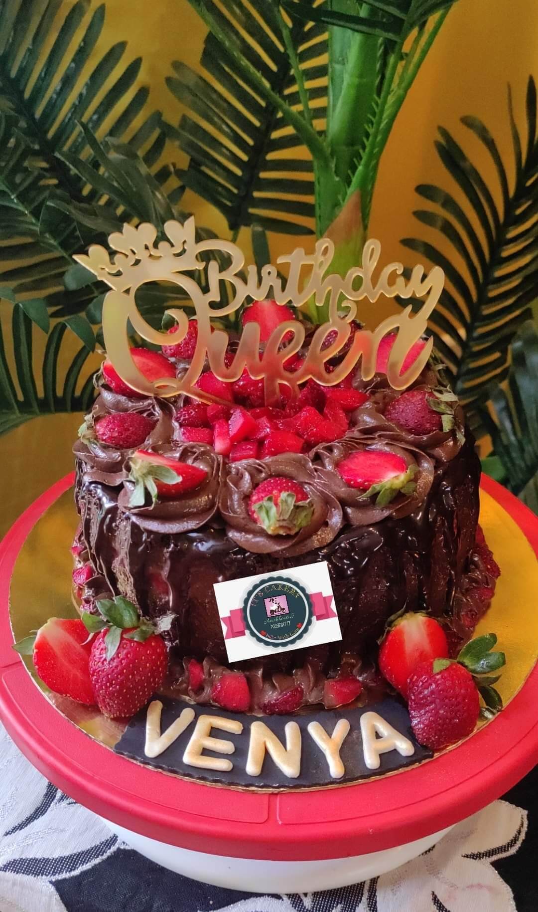 Chocolate Strawberry Chiffon Cake