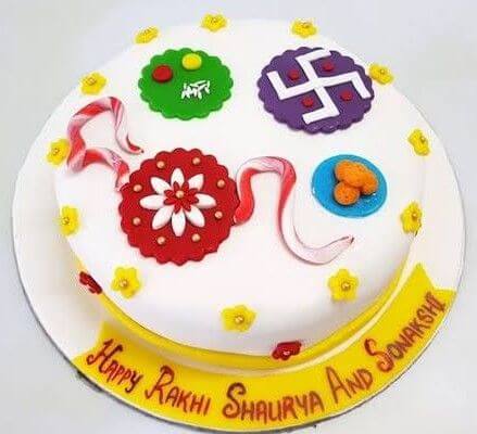 Rakhi Theme Pineapple Cake