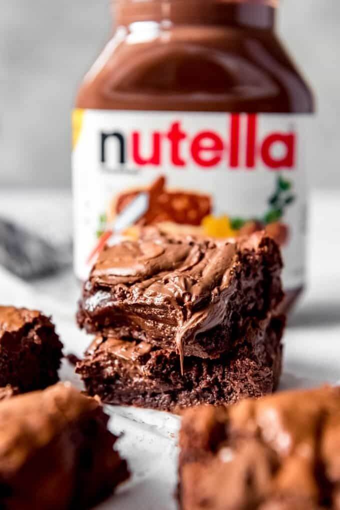 Fudgy Nutella Chocolate Brownie