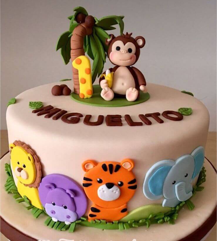 Jungle theme cake