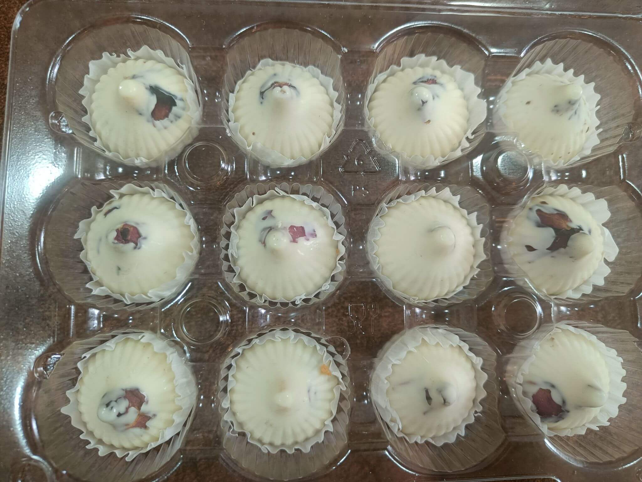Rose white chocolate modak