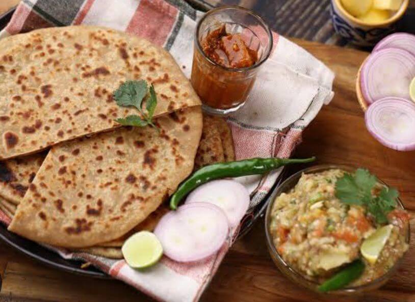 Sattu Paratha with chokha