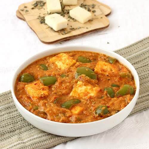 Capsicum paneer masala