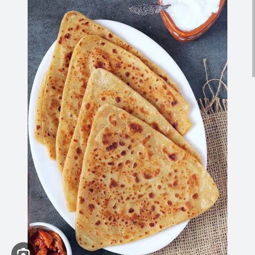 plain paratha with ghee