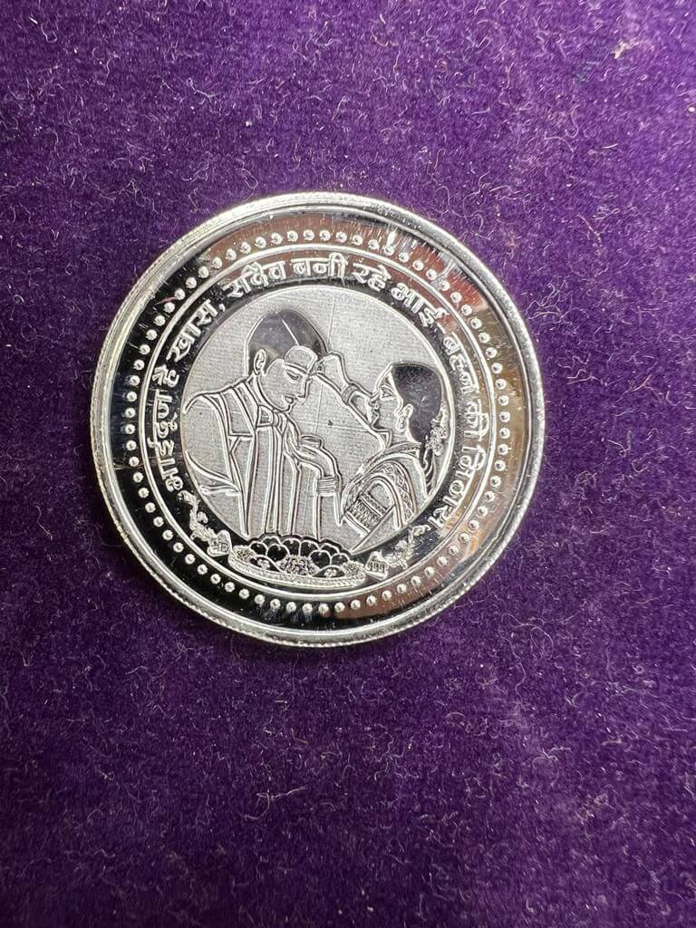 5 gm silver coin for bhai dooj