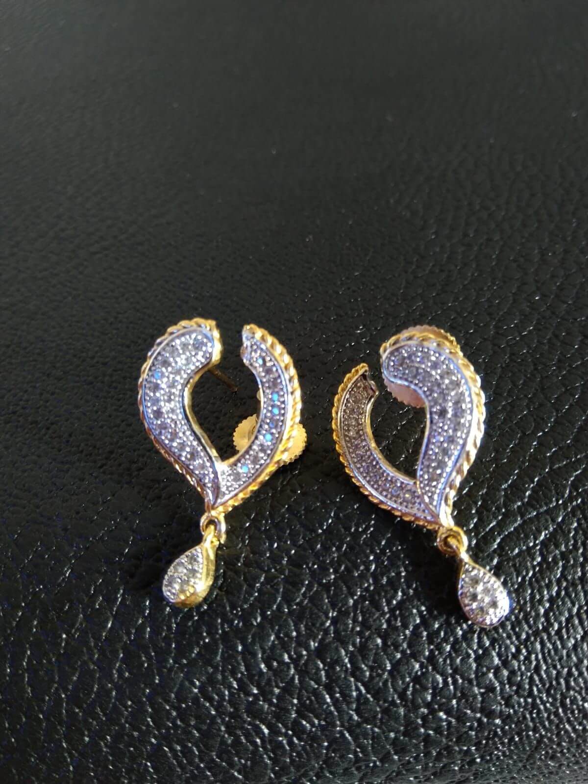 A D stud earrings